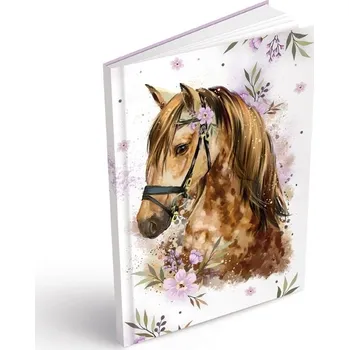 Zápisník Záznamová kniha A5 100 listů, linka, hlava koně