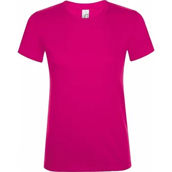 Dámské tričko Sol's Dámské tričko Regent s přiléhavým střihem Barva: růžová fuchsiová, Velikost: XXL L01825