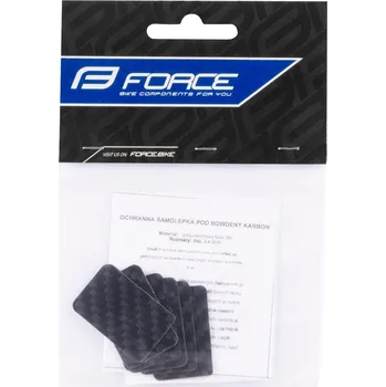 rám kola nálepky FORCE pod bowden malé 6ks, karbon design