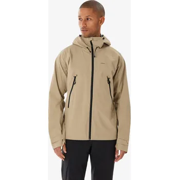 Pánská větrovka QUECHUA Pánská turistická nepromokavá bunda MH 500 3XL BÉŽOVÁ