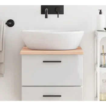 Deska pod umyvadlo vidaXL Koupelnová deska 40x60x2 cm ošetřený masiv [3156098] Barva: Přírodní