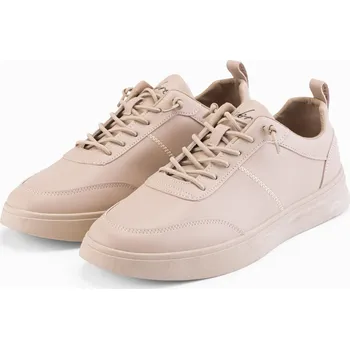 Pánské tenisky Pánská jednobarevná sportovní obuv s prošíváním - béžová V2 OM-FOCS-0159 - 42