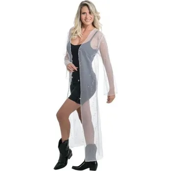 Dámská vesta CHAKS Vesta bílá dlouhá letní festivalová