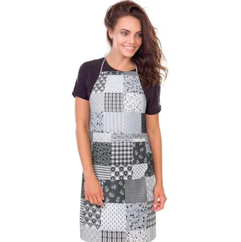 Kuchyňská zástěra Kuchyňská zástěra ADÉLA Šedá BX12643 - zástěra 67x84 cm