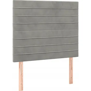 Čelo postele sametové 90x118 světle šedé