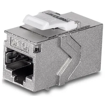 Síťový konektor TRENDnet Keystone konektor RJ45 kat. 6a, stíněný, 180°, montáž bez nástrojů, sada 6ks (TC-KC06C6A) - 21.22.1565