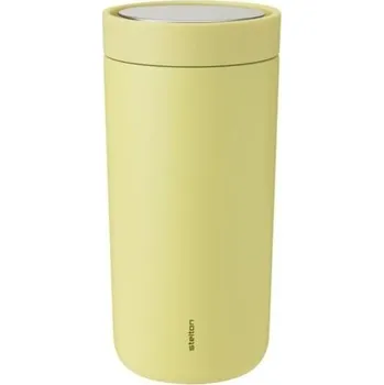 Stelton, Termální hrnek To-Go Click z dvojité oceli 400 ml citronový - Formadore