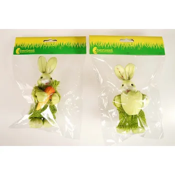 Velikonoční dekorace H+H Veselý zajíc , výška 13 cm 383050 Nové zboží