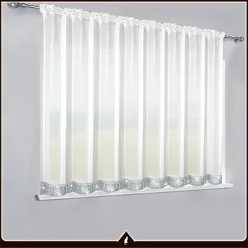 Voálová záclona hotová Irma s diamantovou krajkou - hotová záclona. 1ks 400x180 cm