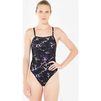 Dámské plavky DECATHLON Dámské jednodílné plavky Lexa M-L ČERNÁ