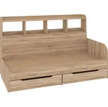 Vomaks unit, s.r.o. Dětská postel KEID | 80 x 190 cm, se zásuvkami a regály Zvolte barvu:: dub sonoma