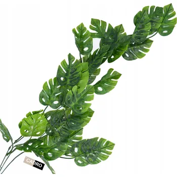 umělá květina Umělé listy monstery, sytě zelené, husté, 77 cm - ideální pro aranžmá a výrobu věnců
