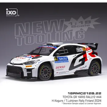 autíčko Toyota GR Yaris Rally2 - Rally Finland 2024 #44 Kogure - Luhtinen 1:18 IXO