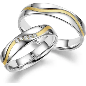 Prsten MARRYA® Pánský snubní prsten Stříbro AG925 - velikost 68 - SI-27P-68