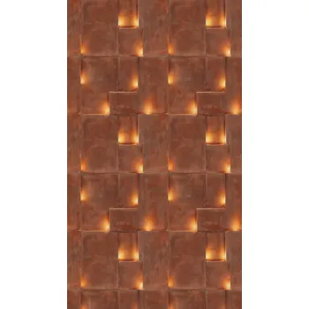 Tapeta TAPETA BEZ NAPOJOVÁNÍ PANEL MURAK ZLATÉ VYPUKLÉ KOSTIČKY 3D EFEKT 159/280