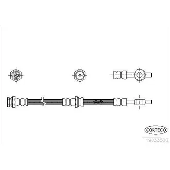Brzdová hadice Brzdová hadice CORTECO 19033500