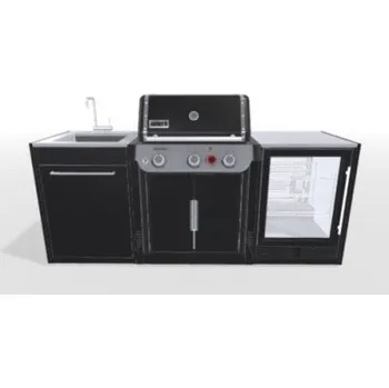 Zahradní gril WEBER kuchyně - gril Genesis, lednice a skříňka s dřezem + doprava zdarma!