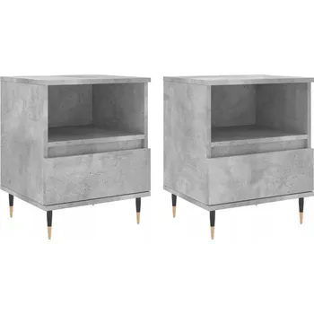 Noční stolek Noční stolek dřevěný 40x35x50 šedý betonu