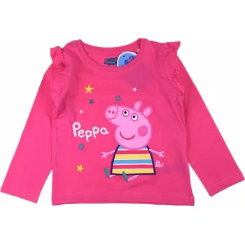 Dívčí oblečení Peppa Pig TRIKO s dlouhým rukávem PEPPA PIG, malinové Velikost: 110