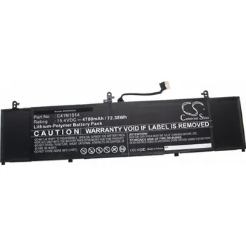 Baterie k notebooku VHBW Baterie pro Asus ZenBook BX533 / RX533 / UX533, C41N1814, 4700 mAh