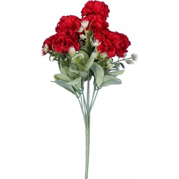 umělá květina UMĚLÁ KYTICE 10 CHRYSANTÉM ČERVENÁ HOTOVÁ VAZBA DO OBÝVACÍHO POKOJE LOŽNICE
