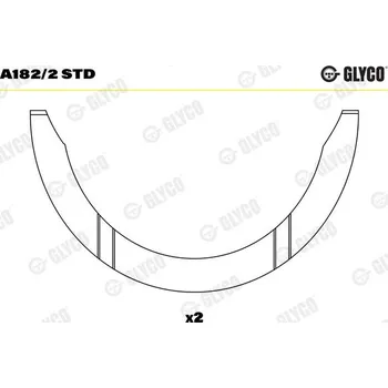 Kliková hřídel Distanční kotouč, kliková hřídel GLYCO A182/2 STD