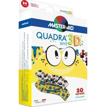 Náplast Master Aid QUADRA 3D Chlapci 2 velikosti 20 ks