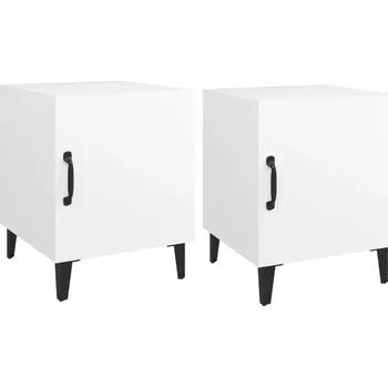 Noční stolek Elegantní noční stolek bílá 40x40x50 cm