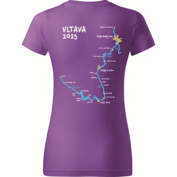 DOBRÝ TRIKO Dámské vodácké tričko Vltava Barva: Fialová, Velikost: L