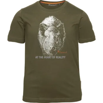 Pánské tričko Pinewood Dětské lovecké tričko Wildboar - 25 Velikost: 116 Hunting Olive