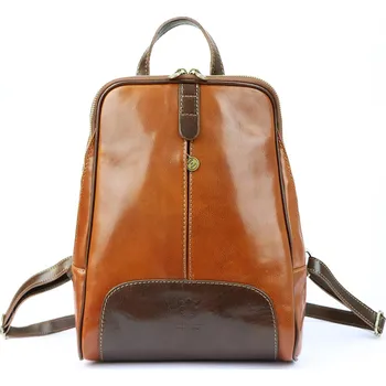 Městský batoh Dámský kožený batoh Vera Pelle Florence 2001 camel / hnědý
