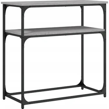 Konferenční stolek Konzolový stolek dřevěný 75x35,5x75 cm šedý dub