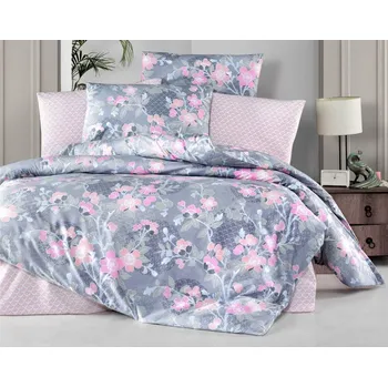 Povlečení Brotex Prodloužené povlečení Satén 140x220, 70x90cm Sarah pink