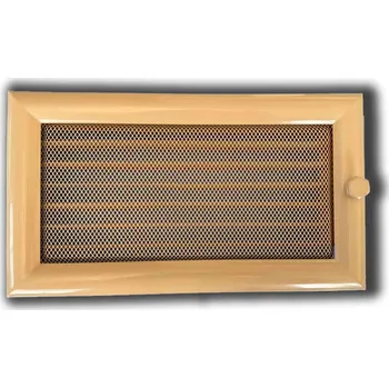 Větrací mřížka Krbová mřížka s límcem 170 x 300 mm - béžová - s manuální žaluzií - 4FIRE - 4A 1730 ZC