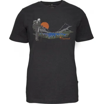 Pánské tričko Pinewood Dámské lovecké tričko Finnveden Recycled Outdoor Velikost: 2XL D.Anthracite Mel Sunset