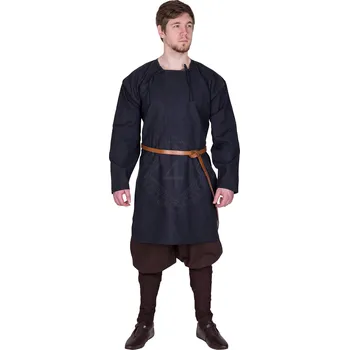 Karnevalový kostým Battle Merchant Vikingská tunika, rekonstrukce Viborg, tmavě modrá