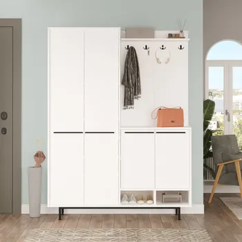Předsíňová stěna VALTIERA předsíňová stěna se skříní, bílá