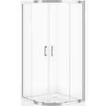 CERSANIT - Sprchový kout BASIC čtvrtkruh 80x185, posuv, čiré sklo S158-003 CERSANIT