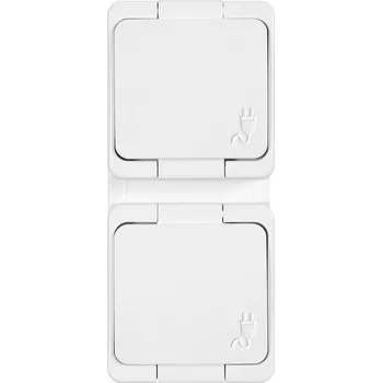 Elektrická zásuvka Elektrická Zásuvka vodotěsná Abex bílá