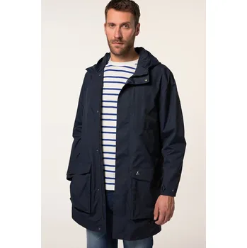 Dámský kabát JP-Aware, Plus size Kabát do deště JP AWARE, vodoodpudivý, kapuce recyklovaný materiál pro plnoštíhlé nadměrná velikost, 837703130-1453, modrý, 4XL, Plus size oblečení, Oblečení pro vysoké muže, Nadměrné velikosti, Oblečení pro plnoštíhlé.