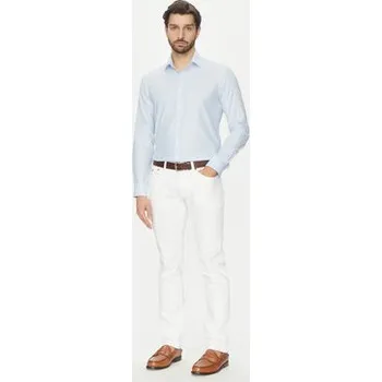 Pánská košile Michael Kors Košile MK0DS01408 Světle modrá Slim Fit 43