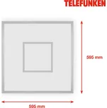 Telefunken LED panel Magic Cento silver CCT RGB 60x60cm stříbrná LED celkem 32,5 W - Doprava zdarma