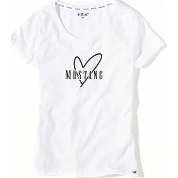 MUSTANG Dámské bílé tričko s potiskem srdce JETTE XL 6242_2100.200