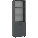 Max-i Policový regál LATHAM DS05 s dvířky Zvolte barvu:: antracit