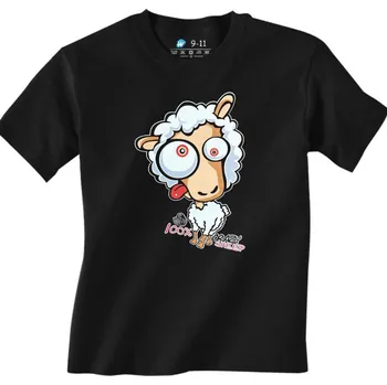 Chlapecké tričko Dětské tričko 100% Bláznivá Ovce 100% Crazy Sheep (Od 3 do 13 let) (Velikost: 3-4, Barva: Černá)