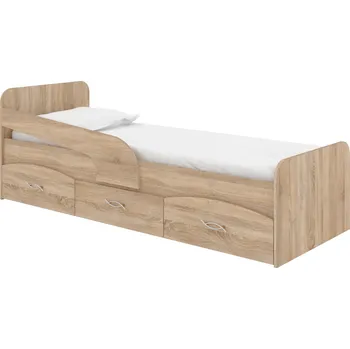 Dětská postel Max-i Dětská postel se zábranou JEREMY | 80x190 Zvolte barvu:: dub sonoma