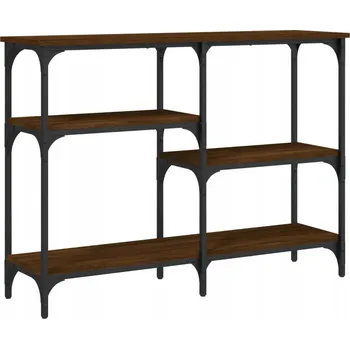 Konferenční stolek Konzolový stolek dřevo/kov 102x29x75 cm, hnědý.