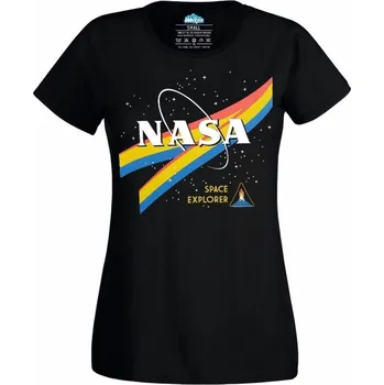 Dámské tričko NASA Space Explorer Vesmírný Průzkumník (Skladem XS-4XL) (Velikost: 4XL, Barva: Černá)