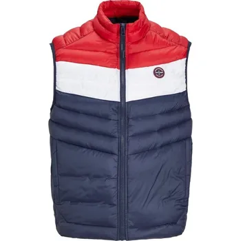 Jack&Jones Jjespring Tílko s límcem Noos M 12258457NavyBlazerWHITE/TRUEREDBLOC S