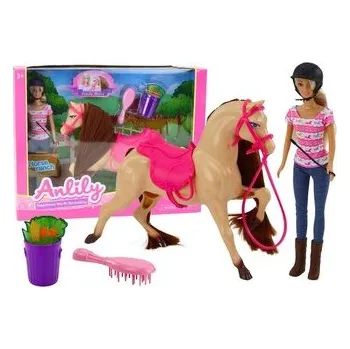 Panenka Lalka Anlily dżokejka koń akcesoria